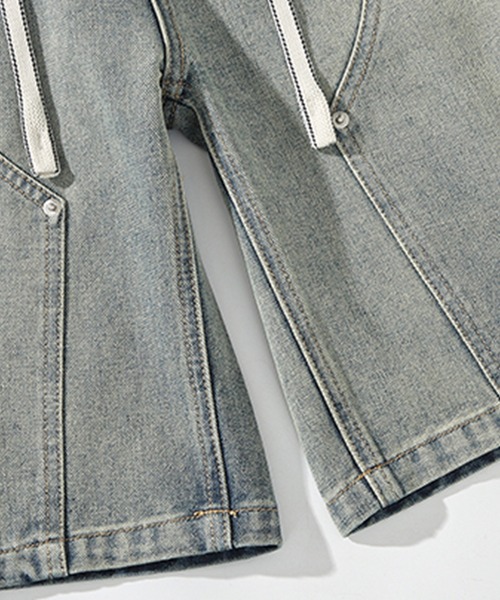 HOOK(フック)の「HOOK -select- ウォッシュデニムハーフパンツ (SS)(デニムパンツ・メンズ・ブルー・M/L/XL)」の9枚目の写真