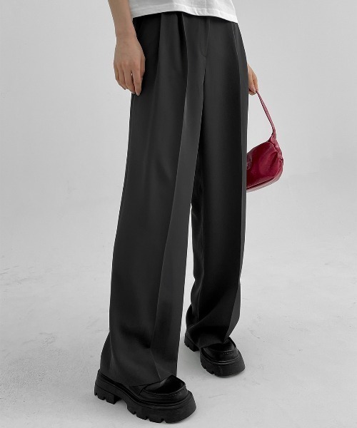 アトラクションズ レーヨン100% スラックス ブラック 美品 セール】 コットンシルクタイプライター 1プリーツスラックス