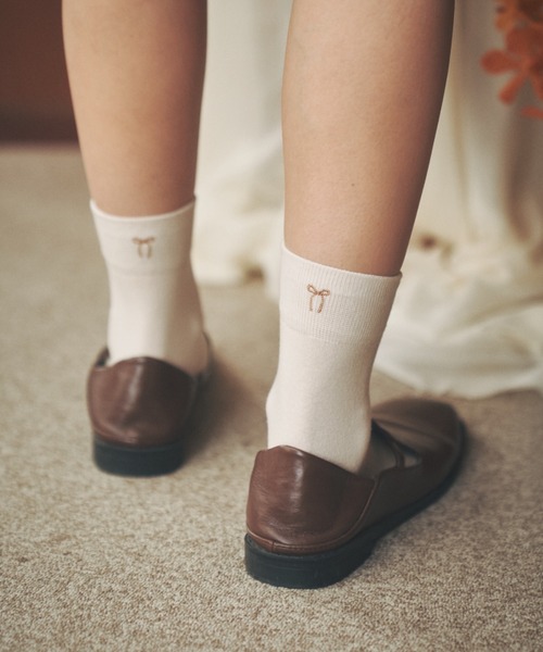 moi tytto(モイテュット)の「ワンポイント刺繍ソックス3足セット(ソックス/靴下・レディース・その他・FREE)」の2枚目の写真