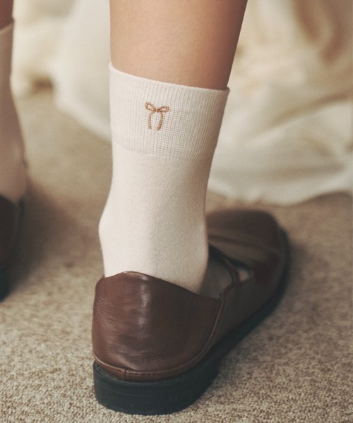 moi tytto(モイテュット)の「ワンポイント刺繍ソックス3足セット(ソックス/靴下・レディース・その他・FREE)」の3枚目の写真