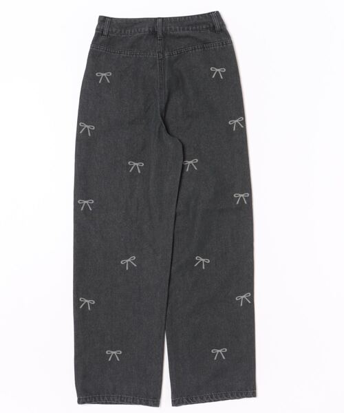 3.3 Field Trip （3.3フィールドトリップ）の「3.3 Field Trip／プリントリボンデニム（デニムパンツ・レディース・ブラック/ブルー・FREE）」の10枚目の写真