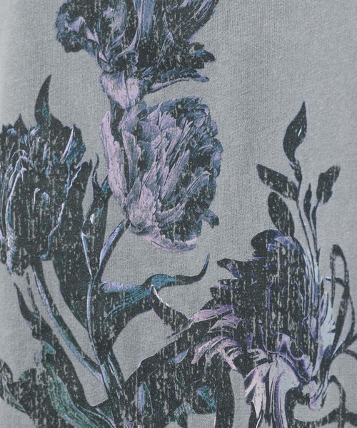 HARE（ハレ）の「ヴィンテージライクプリントカットソー(HARE)（Tシャツ/カットソー・メンズ・ブラック/パープル/グレー・MEDIUM/SMALL）」の7枚目の写真
