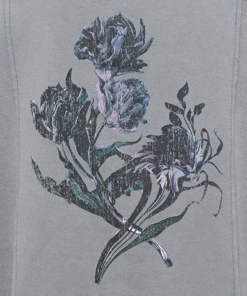 HARE（ハレ）の「ヴィンテージライクプリントカットソー(HARE)（Tシャツ/カットソー・メンズ・ブラック/パープル/グレー・MEDIUM/SMALL）」の6枚目の写真