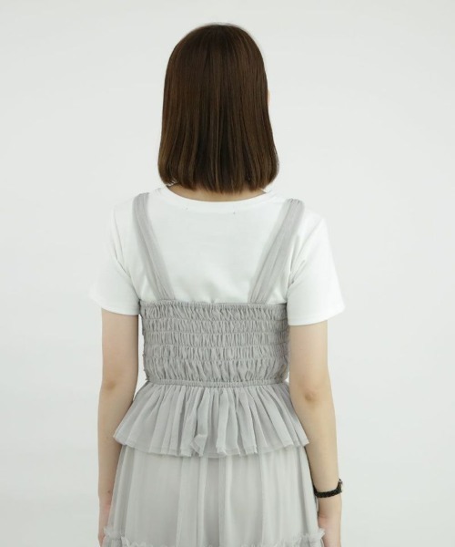 an another angelus（アンアナザーアンジェラス）の「レースアップチュールビスチェ/ananotherangelus（キャミソール・レディース・ライトグレー/ピンク/ブラック・FREE）」の17枚目の写真