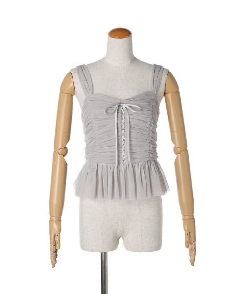 an another angelus（アンアナザーアンジェラス）の「レースアップチュールビスチェ/ananotherangelus（キャミソール・レディース・ライトグレー/ピンク/ブラック・FREE）」の20枚目の写真