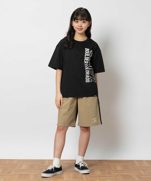CAMP7（キャンプセブン）の「CAMP7(キャンプ7)【水陸両用】ビッグロゴプリントTシャツ（Tシャツ/カットソー・キッズ・ブラック/カーキブラウン・120/130/140/150/160）」の3枚目の写真