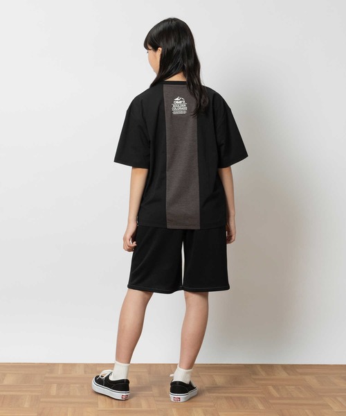 CAMP7（キャンプセブン）の「CAMP7(キャンプ7)【水陸両用】ビッグロゴプリントTシャツ（Tシャツ/カットソー・キッズ・ブラック/カーキブラウン・120/130/140/150/160）」の4枚目の写真