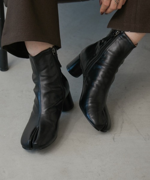 Aunt Marie's(アントマリーズ)の「ヒール足袋ブーツ(ブーツ・レディース・アイボリー/ブラック/シルバー・S/M/L)」の19枚目の写真