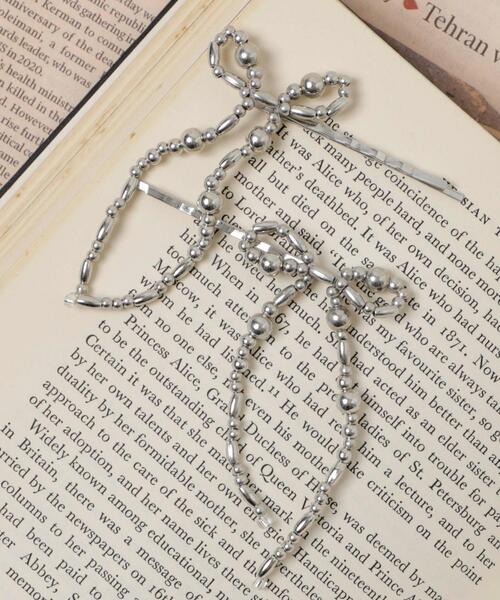 WEGO（ウィゴー）の「WEGO/【2点セット】ビーズリボンピン（ヘアピン・レディース・その他1/シルバー/ライトピンク/オフホワイト・FREE）」の5枚目の写真