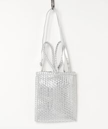 【Swaraj/スワラージ】手編みメッシュレザー2WAY mini BAG（牛革）
