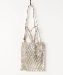 【Swaraj/スワラージ】手編みメッシュレザー2WAY mini BAG（牛革）