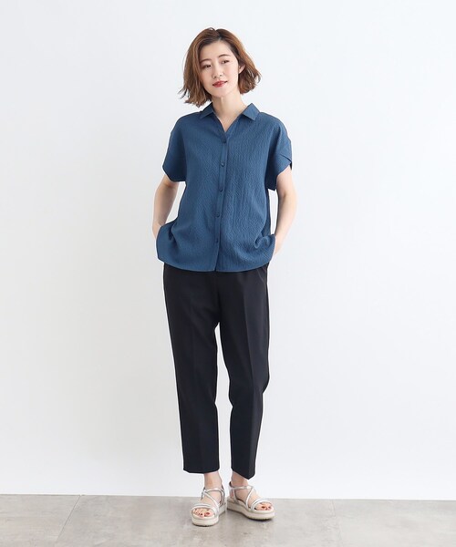 grove（グローブ）の「◆サッカーギンガムスキッパーシャツ（シャツ/ブラウス・レディース・ブラック系1/スミクロ/ブルーグリーン・02/03/05/04/01）」の11枚目の写真