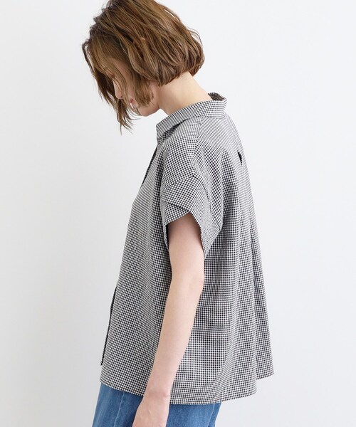 grove（グローブ）の「◆サッカーギンガムスキッパーシャツ（シャツ/ブラウス・レディース・ブラック系1/スミクロ/ブルーグリーン・02/03/05/04/01）」の8枚目の写真