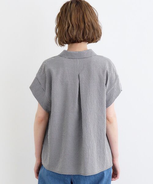grove（グローブ）の「◆サッカーギンガムスキッパーシャツ（シャツ/ブラウス・レディース・ブラック系1/スミクロ/ブルーグリーン・02/03/05/04/01）」の7枚目の写真