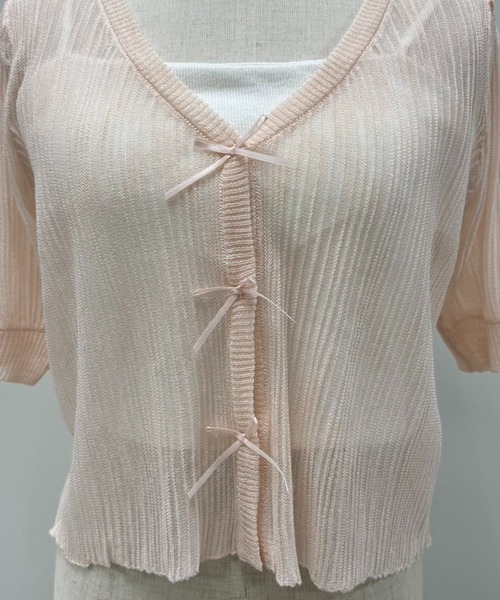NICE CLAUP swimwearフロントリボン+シアーカーディガン one after another NICE CLAUP（ワンアフターアナザーナイ