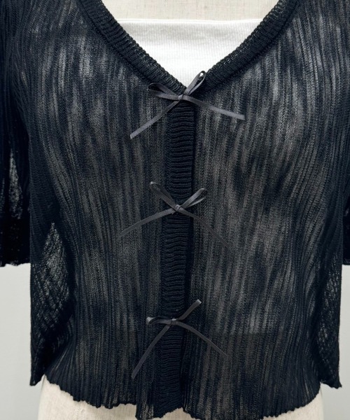 NICE CLAUP swimwearフロントリボン+シアーカーディガン one after another NICE CLAUP（ワンアフターアナザーナイ