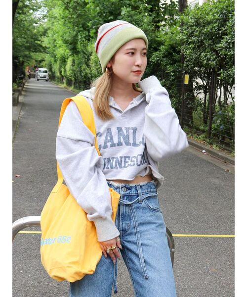 Ungrid（アングリッド）の「ボーダーニット帽（ニットキャップ/ビーニー・レディース・ネイビー/グリーン/ボルドー・FREE）」の7枚目の写真