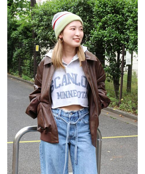 Ungrid（アングリッド）の「ボーダーニット帽（ニットキャップ/ビーニー・レディース・ネイビー/グリーン/ボルドー・FREE）」の9枚目の写真