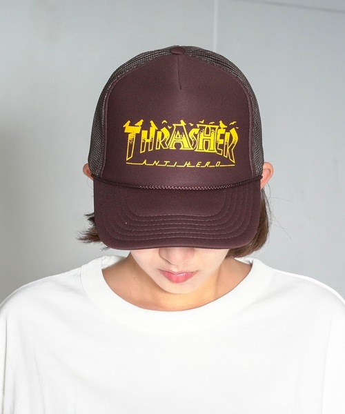 THRASHER フレイムロゴ キャップ Vintage/80s～/OTTO製/フレイムロゴ