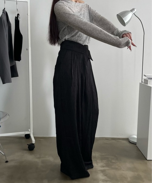 bita.（ビタ）の「アシンメトリーワッシャーワイドパンツ（スラックス・レディース・ベージュ/ブラック・SMALL/MEDIUM/LARGE）」の10枚目の写真