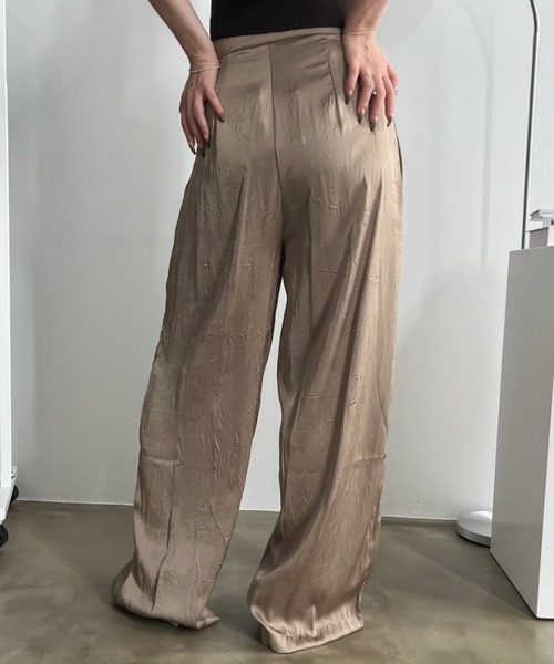 bita.（ビタ）の「アシンメトリーワッシャーワイドパンツ（スラックス・レディース・ベージュ/ブラック・SMALL/MEDIUM/LARGE）」の17枚目の写真