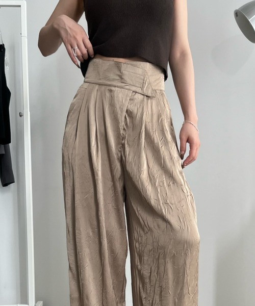 bita.（ビタ）の「アシンメトリーワッシャーワイドパンツ（スラックス・レディース・ベージュ/ブラック・SMALL/MEDIUM/LARGE）」の20枚目の写真