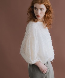 WHYTO.（ホワイト）の「「WHYTO./ホワイト」ジャカードボリュームブラウス（シャツ/ブラウス）」