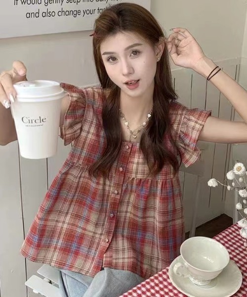 夏秋チェック柄ノースリーブトップス✨女子会デートに最適❤️ 楽天市場】タンクトップ レディース 春 夏 パール付き