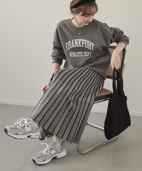 ANGIE（アンジー）の「ニットプリーツスカート（スカート・レディース・ブラック/ブラック系その他/杢グレー/レッド・FREE）」の3枚目の写真