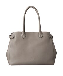 ヒロフ　HIROFU レザートートハンドバッグ　グレー HIROFU ヒロフ トートバッグS トートバッグ レザー グレー