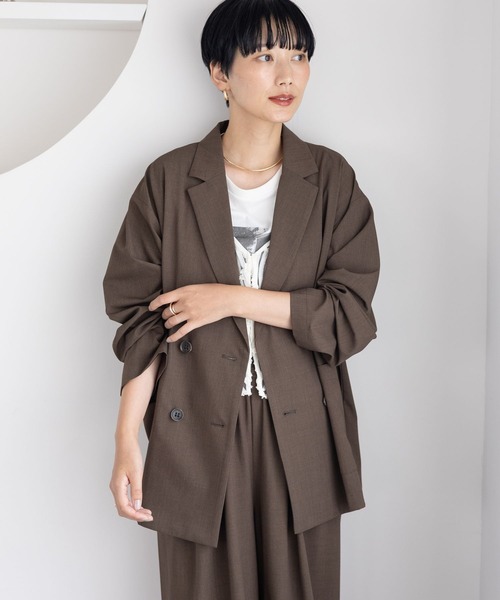 ルーズWブレスト長袖ジャケット 132567（テーラードジャケット