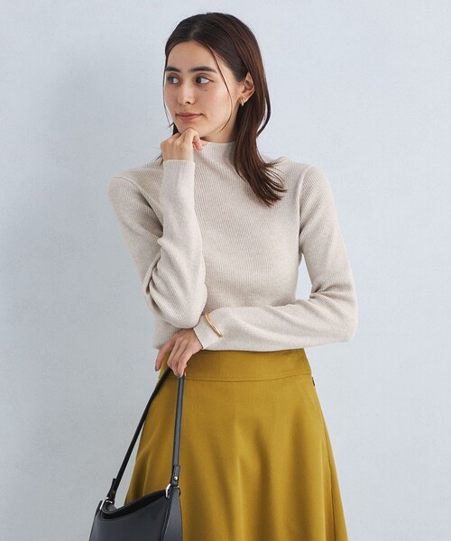 【セール】リブ ラメ ボトルネック ニット -ウォッシャブル-（ニット/セーター）｜green label relaxing（グリーンレーベルリラクシング） 4,811円