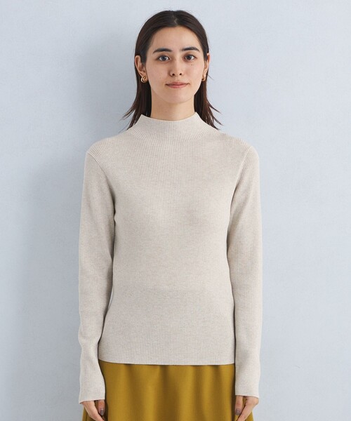 【セール】リブ ラメ ボトルネック ニット -ウォッシャブル-（ニット/セーター）｜green label relaxing（グリーンレーベルリラクシング）