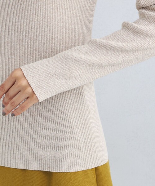 【セール】リブ ラメ ボトルネック ニット -ウォッシャブル-（ニット/セーター）｜green label relaxing（グリーンレーベルリラクシング）