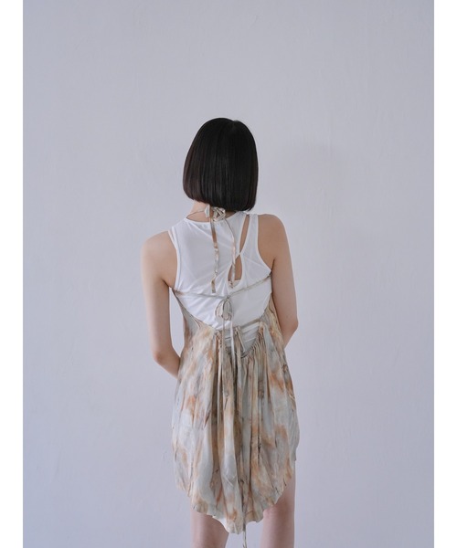 MARNIキャミソールミニワンピース アソートレースミニキャミワンピース'(M BROWN): ワンピース