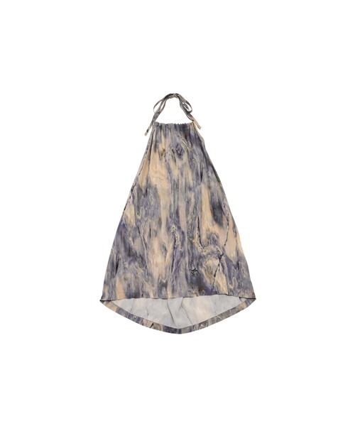 Uenui（ウニュイ）の「マーブル キャミソール ミニワンピース ミニドレス バックオープン リボン（Tシャツ/カットソー・レディース・ブルー/グリーン/ベージュ・FREE）」の16枚目の写真