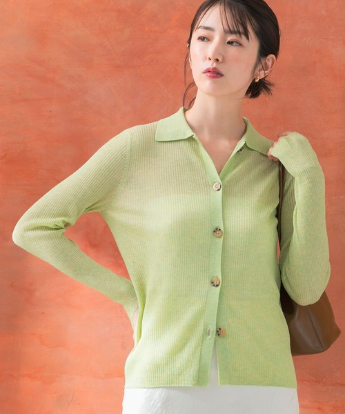 セール】シアーリブポロニット（ニット/セーター）｜URBAN