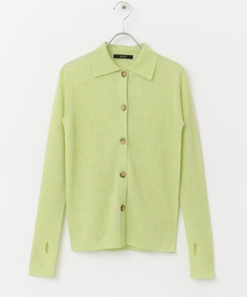 URBAN RESEARCH ROSSO WOMEN(アーバンリサーチ ロッソ)の「シアーリブポロニット(ニット/セーター・レディース・イエロー/グレー・FREE)」の20枚目の写真