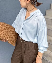 NOLLEY’S | ライトジョーゼットスタンド羽織ブラウス(シャツ/ブラウス)