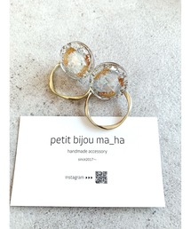 【petit bijou_ma_ha】オリジナルパーツ×リング2WAYイヤリング