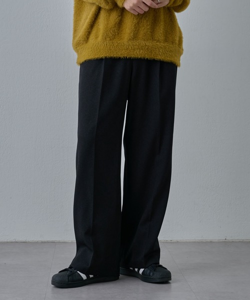 COLONY 2139（コロニートゥーワンスリーナイン）の「ウールライクワイドパンツ（スラックス・メンズ・ブラック/カーキ/グレー・MEDIUM/LARGE）」の2枚目の写真