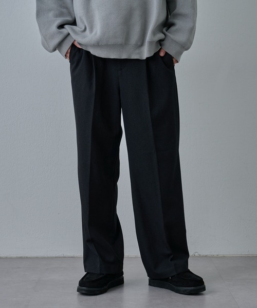 COLONY 2139（コロニートゥーワンスリーナイン）の「ウールライクワイドパンツ（スラックス・メンズ・ブラック/カーキ/グレー・MEDIUM/LARGE）」の18枚目の写真