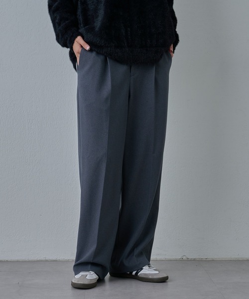 COLONY 2139（コロニートゥーワンスリーナイン）の「ウールライクワイドパンツ（スラックス・メンズ・ブラック/カーキ/グレー・MEDIUM/LARGE）」の22枚目の写真
