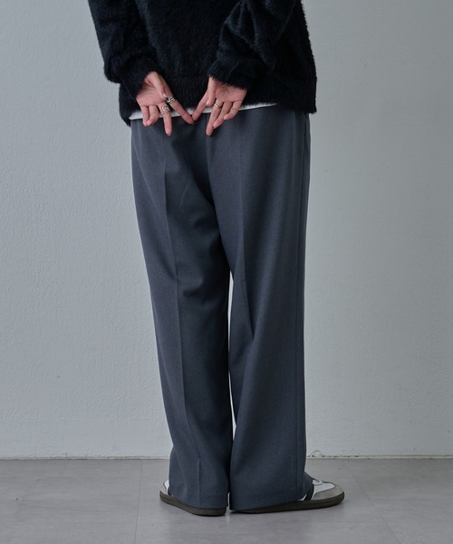 COLONY 2139（コロニートゥーワンスリーナイン）の「ウールライクワイドパンツ（スラックス・メンズ・ブラック/カーキ/グレー・MEDIUM/LARGE）」の5枚目の写真