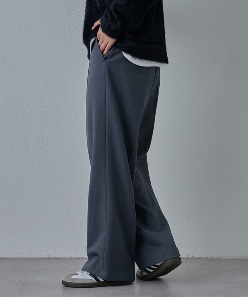 COLONY 2139（コロニートゥーワンスリーナイン）の「ウールライクワイドパンツ（スラックス・メンズ・ブラック/カーキ/グレー・MEDIUM/LARGE）」の6枚目の写真