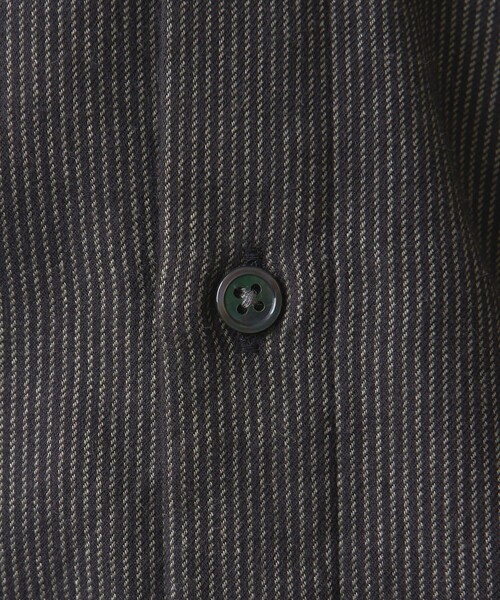 Steven Alan（スティーブンアラン）の「＜Steven Alan＞ ピンストライプ ネル レギュラーカラー シャツ ‐LOOSE（シャツ/ブラウス・メンズ・ブラック/ダークグリーン・S/M/L/XL）」の21枚目の写真