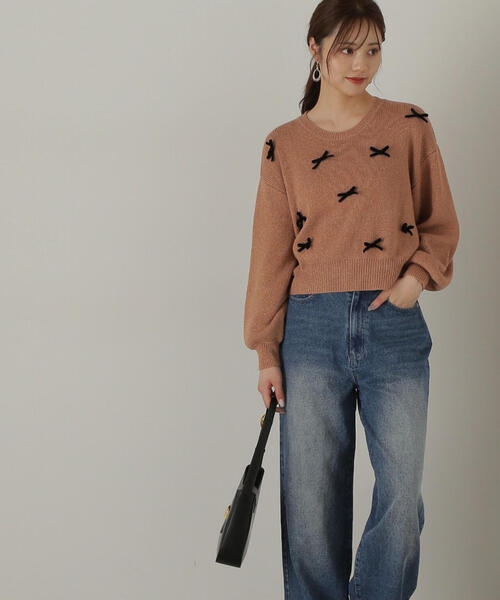 PROPORTION BODY DRESSING（プロポーションボディドレッシング）の「リボンニットプルオーバー / 1214270920（ニット/セーター・レディース・ベージュ系その他/ブラック・FREE）」の17枚目の写真