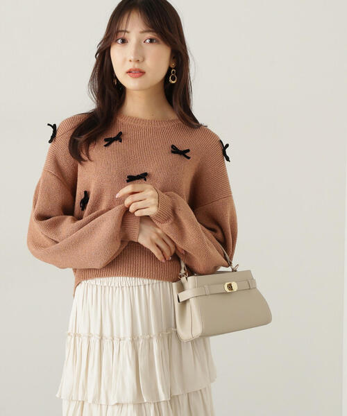 PROPORTION BODY DRESSING（プロポーションボディドレッシング）の「リボンニットプルオーバー / 1214270920（ニット/セーター・レディース・ベージュ系その他/ブラック・FREE）」の19枚目の写真