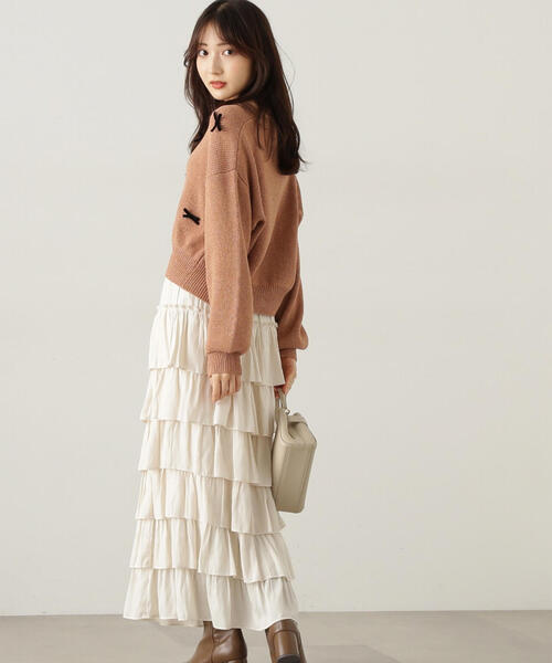 PROPORTION BODY DRESSING（プロポーションボディドレッシング）の「リボンニットプルオーバー / 1214270920（ニット/セーター・レディース・ベージュ系その他/ブラック・FREE）」の20枚目の写真