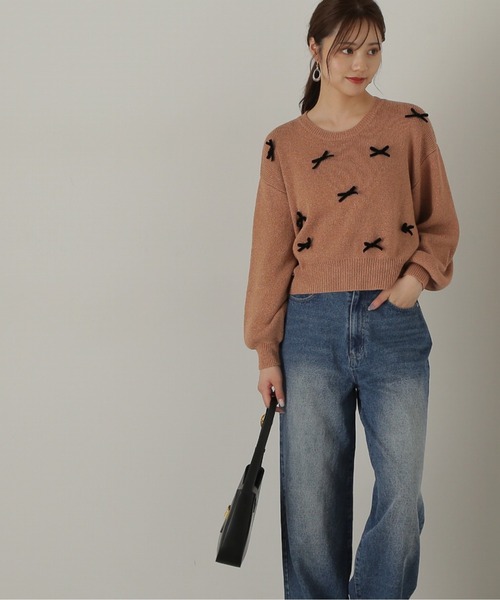 PROPORTION BODY DRESSING（プロポーションボディドレッシング）の「リボンニットプルオーバー / 1214270920（ニット/セーター・レディース・ベージュ系その他/ブラック・FREE）」の13枚目の写真